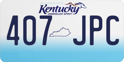 KY license plate 407JPC