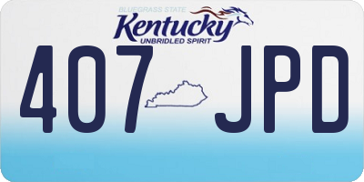KY license plate 407JPD