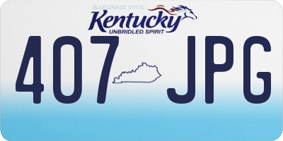 KY license plate 407JPG