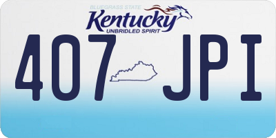 KY license plate 407JPI