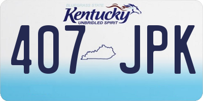 KY license plate 407JPK
