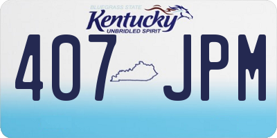 KY license plate 407JPM