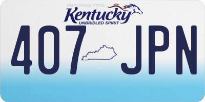 KY license plate 407JPN