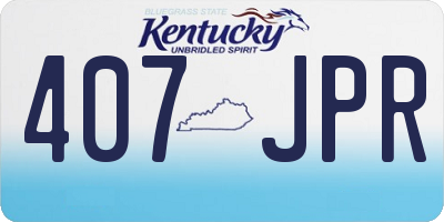 KY license plate 407JPR