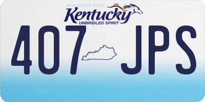 KY license plate 407JPS