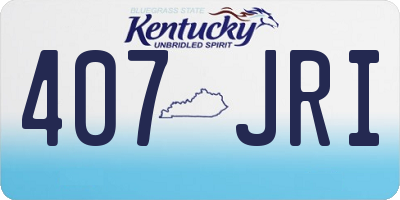 KY license plate 407JRI