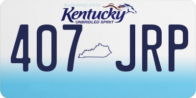KY license plate 407JRP