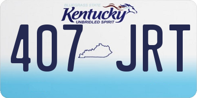 KY license plate 407JRT