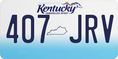 KY license plate 407JRV