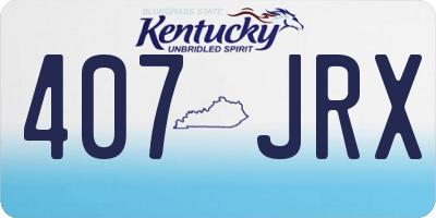 KY license plate 407JRX