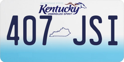 KY license plate 407JSI