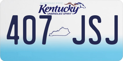 KY license plate 407JSJ