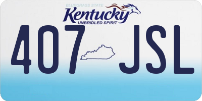 KY license plate 407JSL