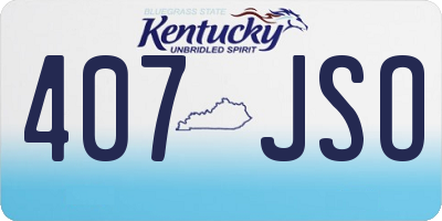 KY license plate 407JSO