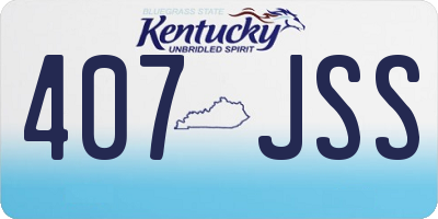 KY license plate 407JSS