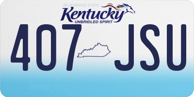 KY license plate 407JSU