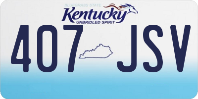 KY license plate 407JSV