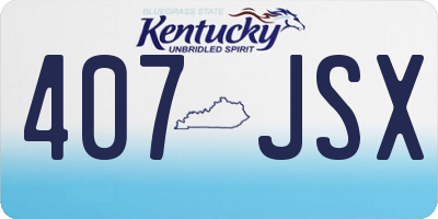 KY license plate 407JSX