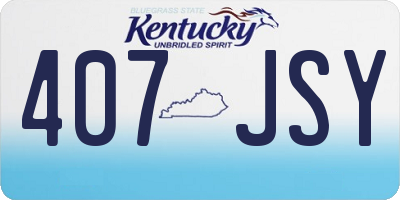 KY license plate 407JSY