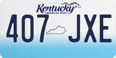 KY license plate 407JXE
