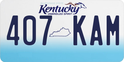 KY license plate 407KAM