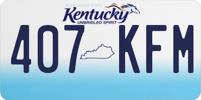 KY license plate 407KFM