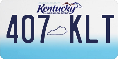 KY license plate 407KLT