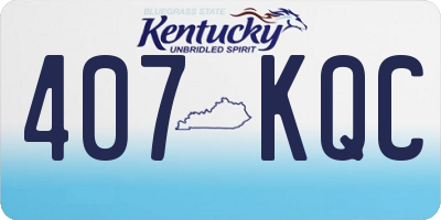 KY license plate 407KQC
