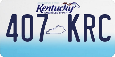 KY license plate 407KRC