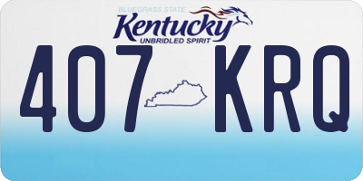 KY license plate 407KRQ