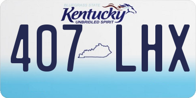 KY license plate 407LHX