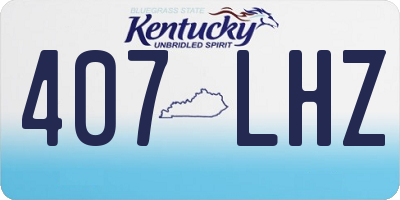 KY license plate 407LHZ