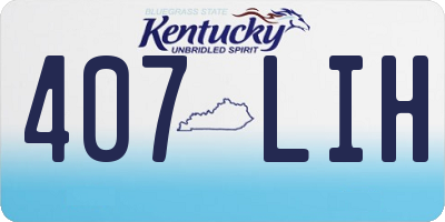 KY license plate 407LIH
