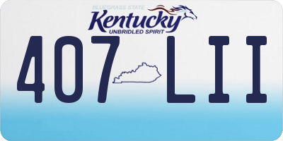 KY license plate 407LII