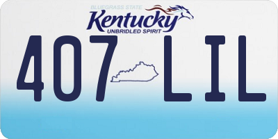 KY license plate 407LIL