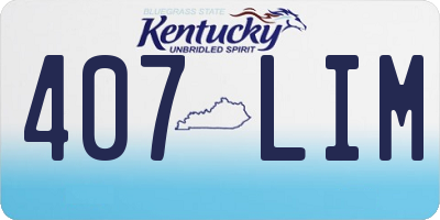 KY license plate 407LIM