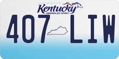 KY license plate 407LIW