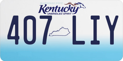 KY license plate 407LIY