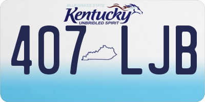 KY license plate 407LJB