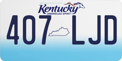 KY license plate 407LJD