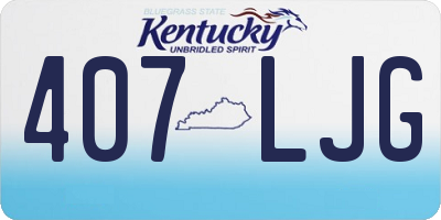 KY license plate 407LJG
