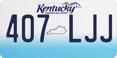 KY license plate 407LJJ