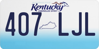 KY license plate 407LJL
