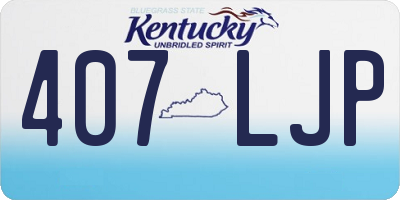 KY license plate 407LJP