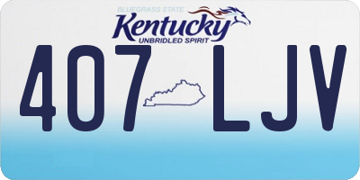KY license plate 407LJV