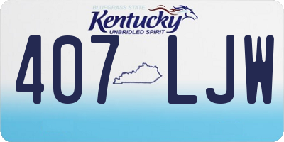 KY license plate 407LJW