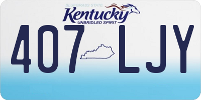 KY license plate 407LJY
