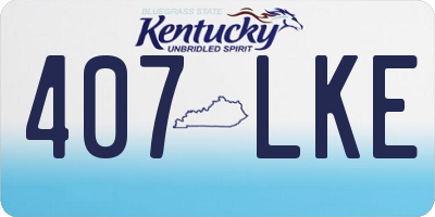 KY license plate 407LKE
