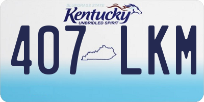 KY license plate 407LKM
