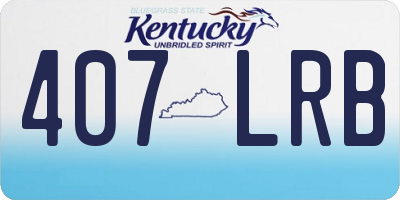 KY license plate 407LRB